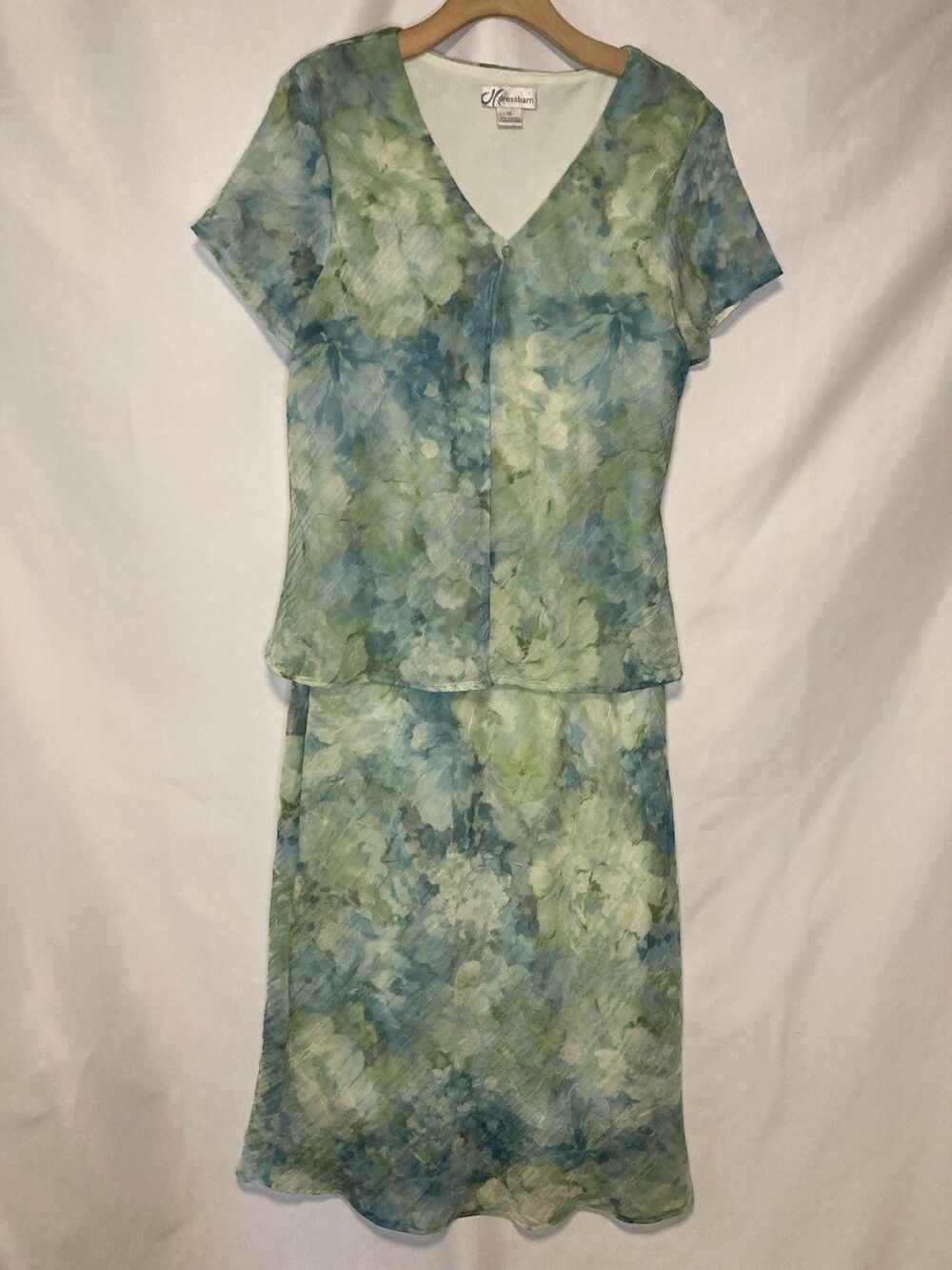 Fairycore Maxi Dress Skirt 16 Sheer Whimsical Flowy Mermaid Green Blue